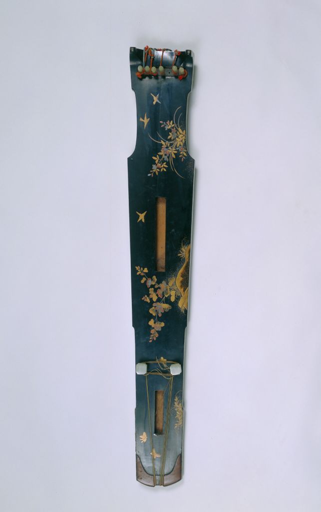 图片[2]-Golden lacquer flower-and-bird harp-China Archive